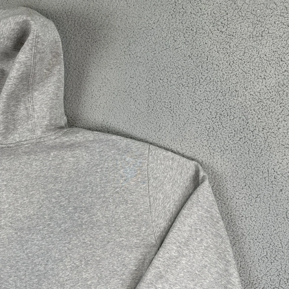 Adidas Liquid Gold Foil Badge of Sport Hoodie Men 2XL Heather Grey Pullover Logo
